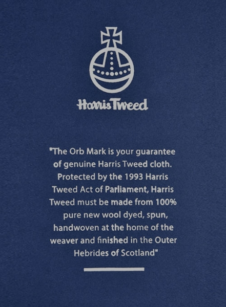 Harris Tweed Dark Blue Herringbone Pants