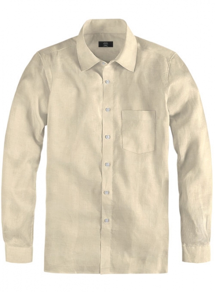 Beige Reversible Twill Shirt - Full Sleeves