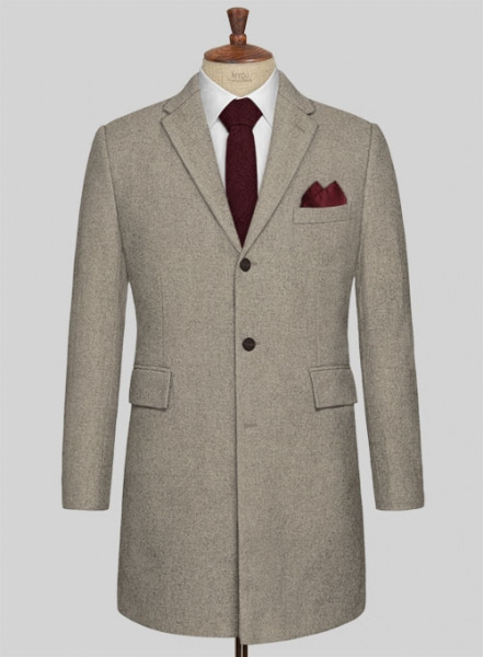 Light Weight Light Brown Tweed Overcoat