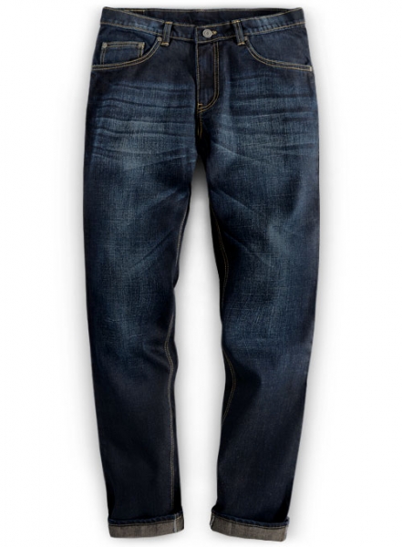 Ace Blue Hard Wash Whisker Jeans