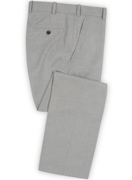 Frosted Light Gray Terry Rayon Pants