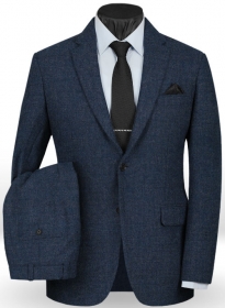 Vintage Rope Weave Dark Blue Tweed Suit