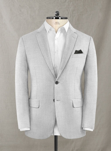 Stretch Ice Gray Wool Jacket