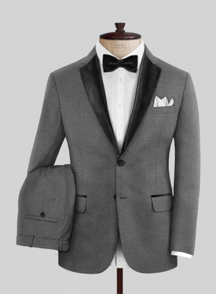 Napolean Gray Wool Tuxedo Suit