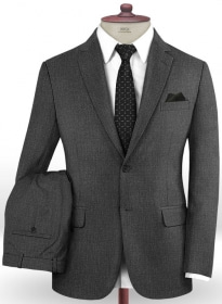 Napolean Sharkskin Charcoal Wool Suit