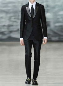 Leather Lapel Suit