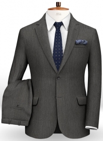 Herringbone Wool Gray Suit