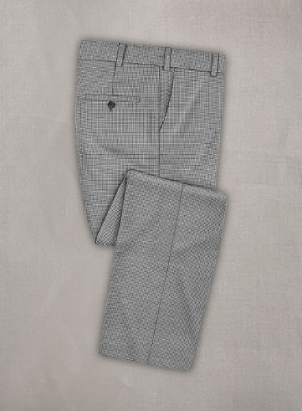 Napolean Mini Houndstooth White Wool Pants