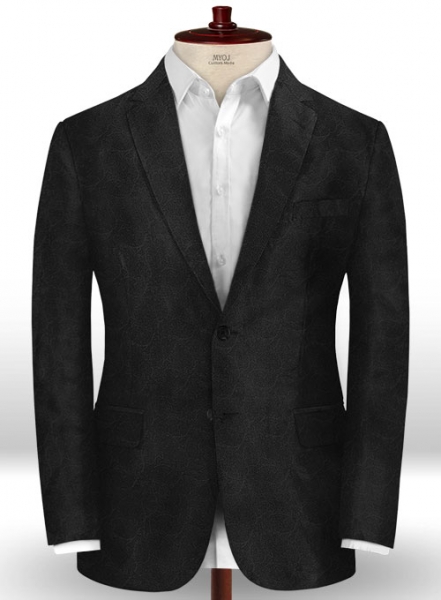 Enar Black Wool Suit