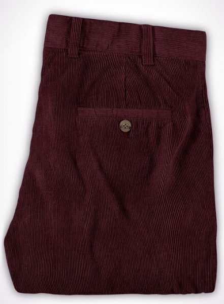 Wine Corduroy Trousers