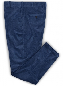 Stretch Cobalt Blue Corduroy Trousers - 21 Wales