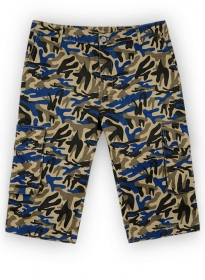 Blue Camo Cargo Shorts