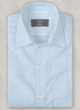 Italian Fine Herringbone Blue Shirt