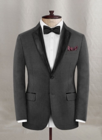 Napolean Mini Houndstooth Gray Wool Tuxedo Jacket