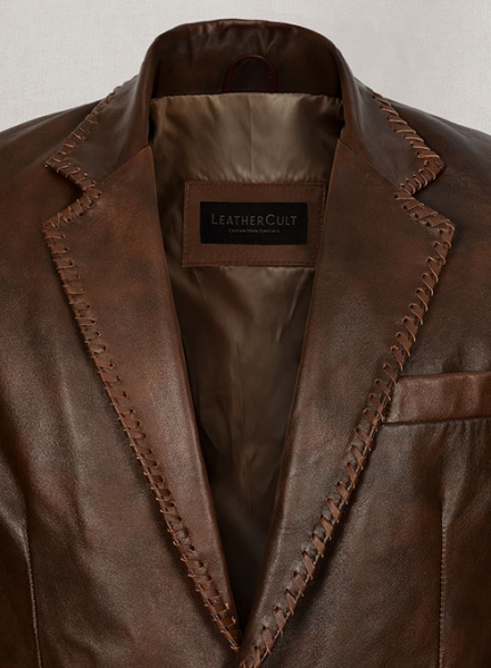 Spanish Brown Medieval Leather Blazer