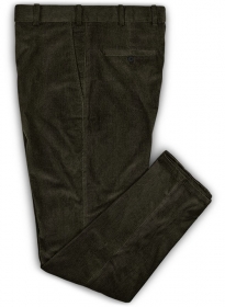 Stretch Olive Corduroy Trousers - 21 Wales