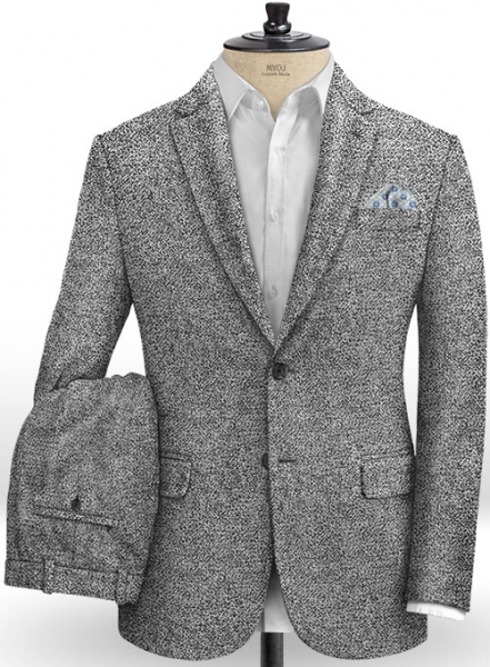 Basket Weave Gray Tweed Suit