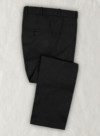 Reda Flannel Black Wool Pants