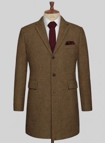 Royal Brown Heavy Tweed Overcoat