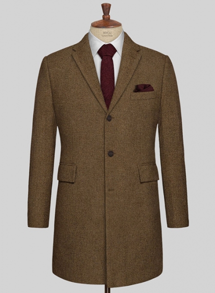 Royal Brown Heavy Tweed Overcoat