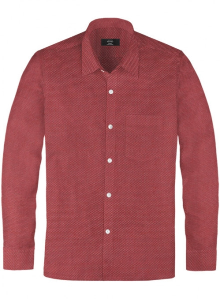 Giza Quartz Maroon Cotton Shirt - Full Sleeves