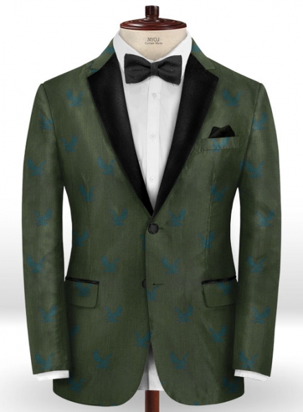 Eagle Green Wool Tuxedo Suit