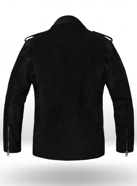 Black Corduroy Biker Jacket