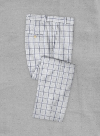 Solbiati White Checks Seersucker Pants