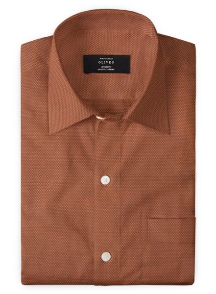 Giza Rusty Dobby Cotton Shirt - Full Sleeves