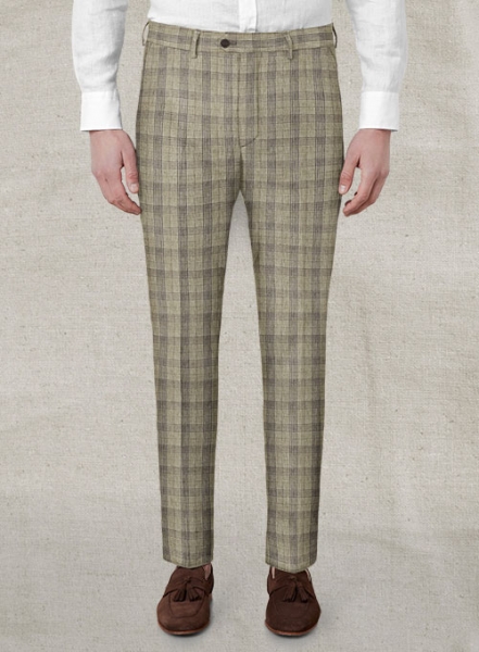 Italian Linen Squeri Checks Pants