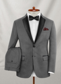 Napolean Gray Wool Tuxedo Suit
