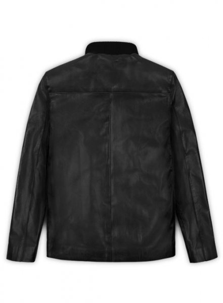 Black Daniel Craig Royal Casino Leather Jacket