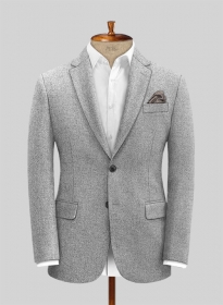 Vintage Plain Gray Tweed Jacket