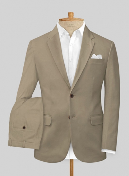 Stretch Summer Khaki Chino Suit