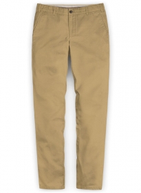 Khaki Twill Stretch Chino Pants