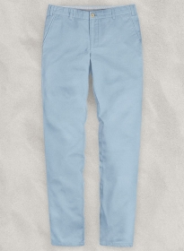 Stretch Summer Weight Steel Blue Chino Pants