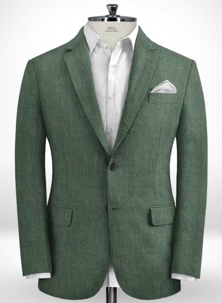 Italian Linen Melange Green Jacket