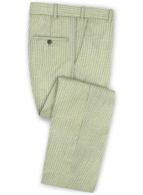 Seersucker Green Pants