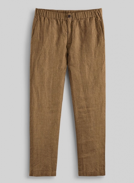 Easy Pants Sepia Brown Linen