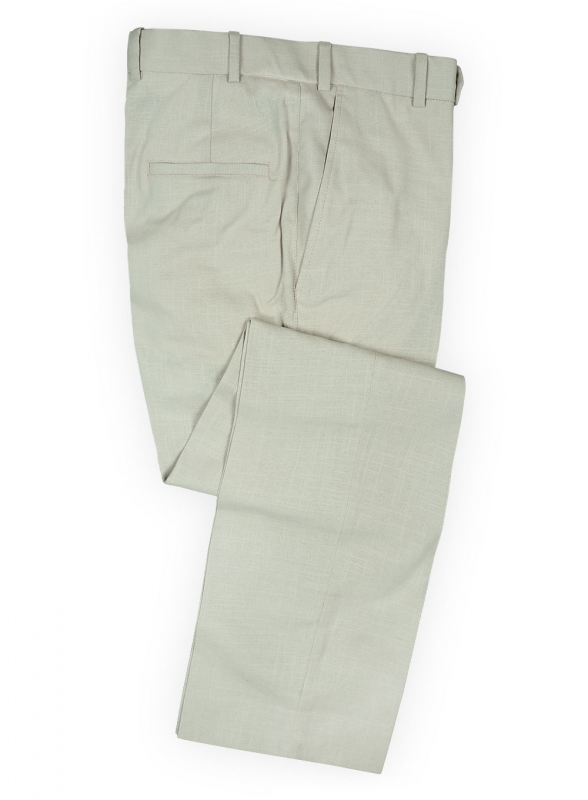 Tropical English Beige Linen Pants