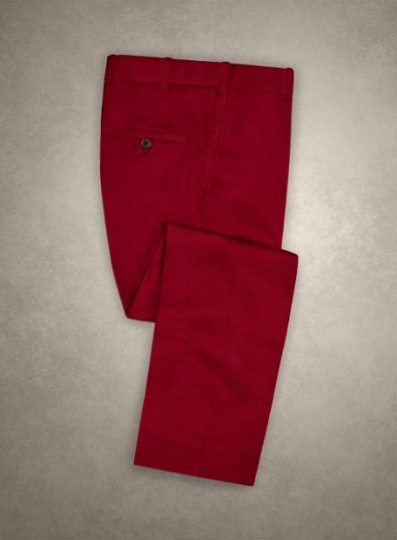 Caccioppoli Canvas Red Cotton Pants
