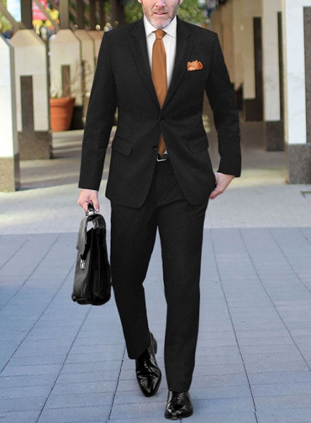 Black Heavy Tweed Suit