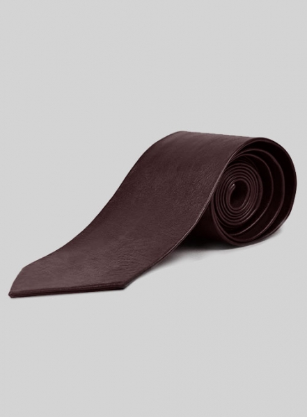 Burgundy Leather Tie