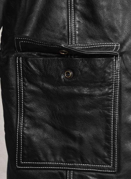 Thick Goat Black Brad Pitt Fight Club Leather Jacket