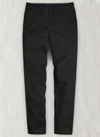 Black 4 Way Stretch Chino Pants