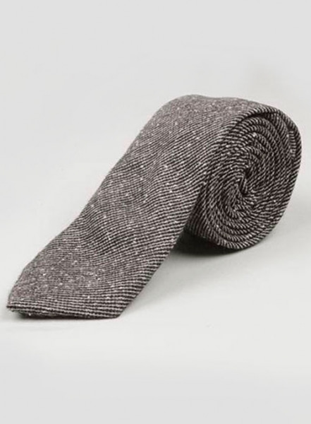 Tweed Tie - Light Weight Slubby Brown