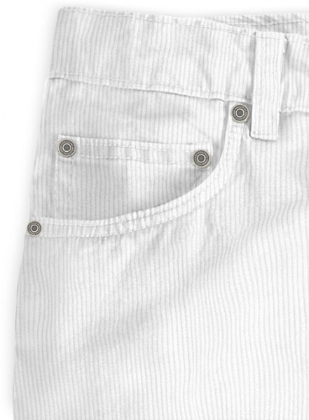 White Thick Corduroy Jeans - 8 Wales