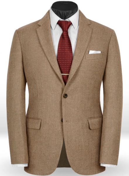 Light Weight Melange Brown Tweed Jacket - 40R