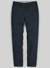 Dark Blue Stretch Chino Pants