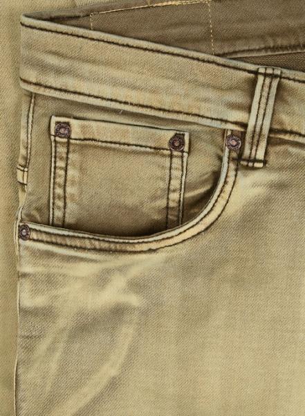 Porter Tan Vintage Wash Stretch Jeans - Look #344